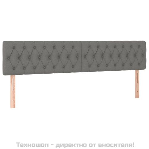 Табла за легло, тъмносива, 200x7x78/88 см, плат