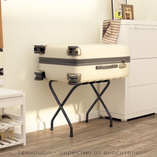 Поставка за куфари, черна, 56x40x49 см