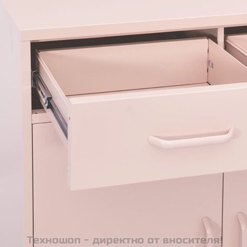 Шкаф за съхранение, розов, 80х35х101,5 см, стомана