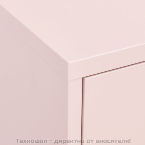 Шкаф за съхранение, розов, 80х35х101,5 см, стомана