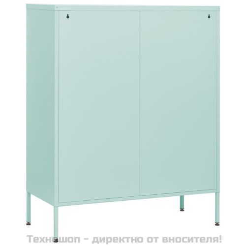 Шкаф с чекмеджета, мента, 80х35х101,5 см, стомана