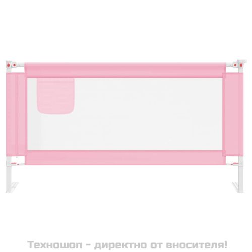 Ограничител за бебешко легло, розов, 160x25 см, плат