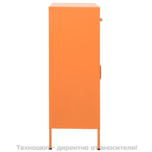 Шкаф за съхранение, оранжев, 80х35х101,5 см, стомана