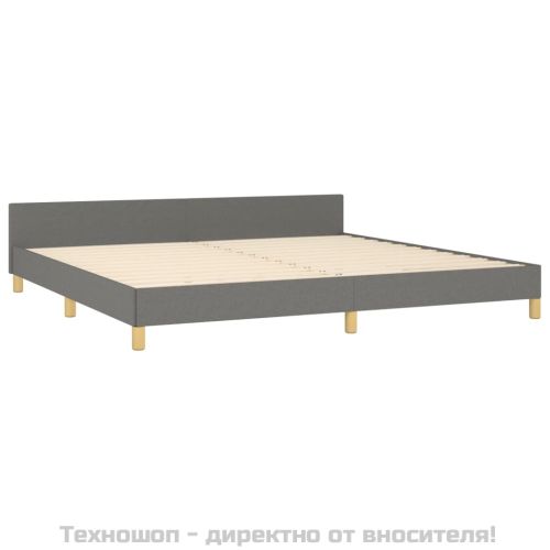 Рамка за легло тъмносива 200x200 см плат