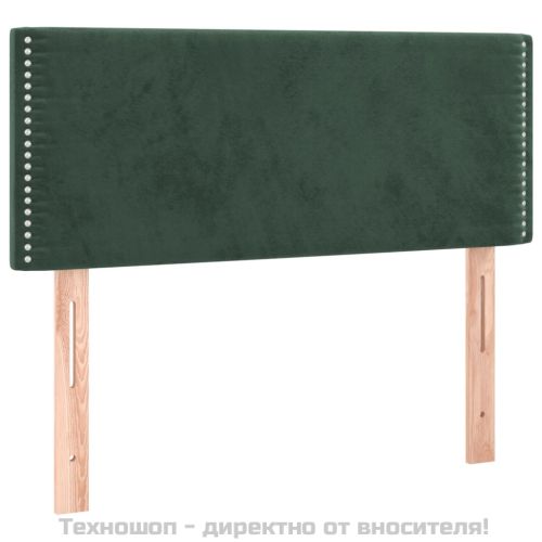 Горна табла за легло, тъмнозелена, 80x5x78/88 см, кадифе
