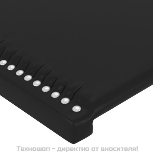 Горна табла за легло, черна, 90x5x78/88 см, изкуствена кожа