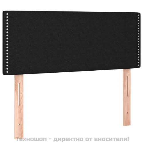 Горна табла за легло, черна, 80x5x78/88 см, плат