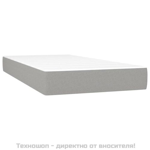 Матрак за легло с покет пружини средна твърдост светлосив 90x190x20 см плат