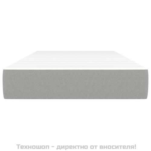 Матрак за легло с покет пружини средна твърдост светлосив 90x190x20 см плат
