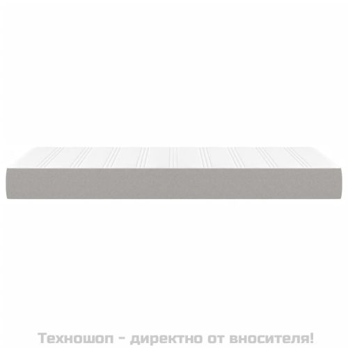 Матрак за легло с покет пружини средна твърдост светлосив 90x190x20 см плат