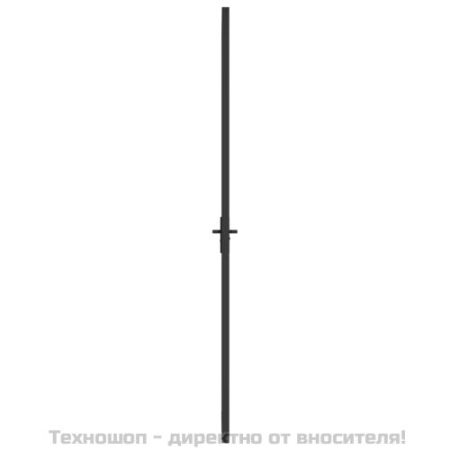 Интериорна врата 83x201,5 см черна ESG стъкло и алуминий