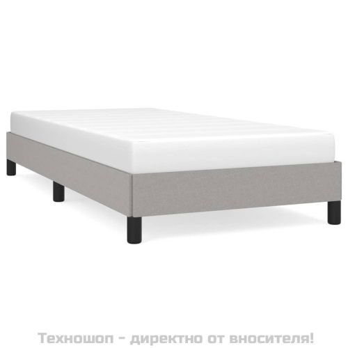 Рамка за легло без матрак, светлосива, 100x200 см, плат