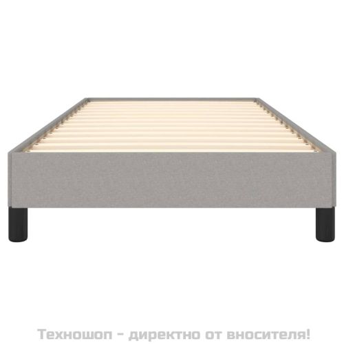 Рамка за легло без матрак, светлосива, 100x200 см, плат