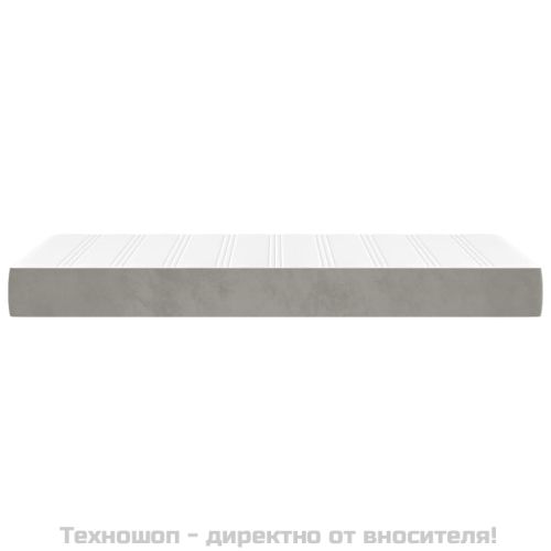 Матрак за легло с покет пружини средна твърдост светлосив 80x200x20 см кадифе