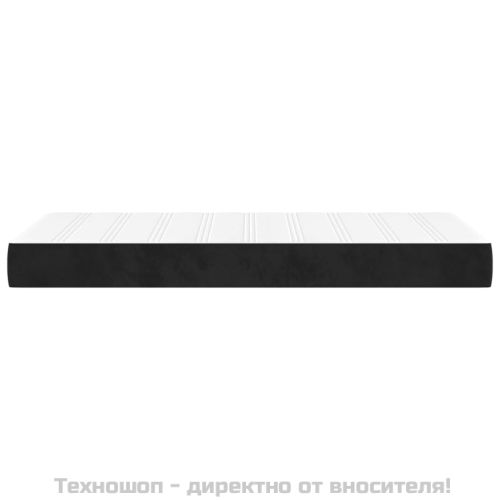 Матрак за легло с покет пружини средна твърдост черен 80x200x20 см кадифе