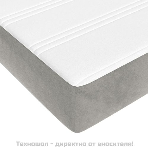 Матрак за легло с покет пружини средна твърдост светлосив 120x200x20 см кадифе