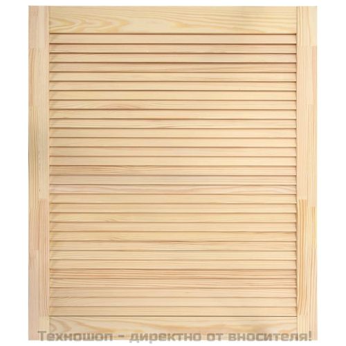 Врата за шкаф с решетен дизайн 69x59,4 см борово дърво масив