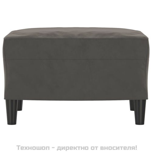 Табуретка, тъмносива, 60x50x41 см, кадифе