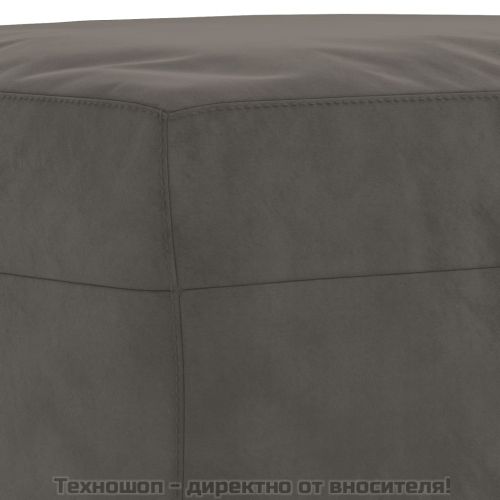 Табуретка, тъмносива, 60x50x41 см, кадифе