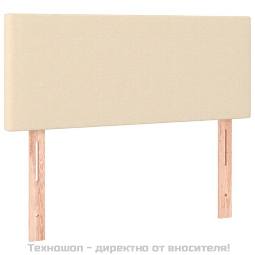 Горна табла за легло, кремава, 100x5x78/88 см, плат