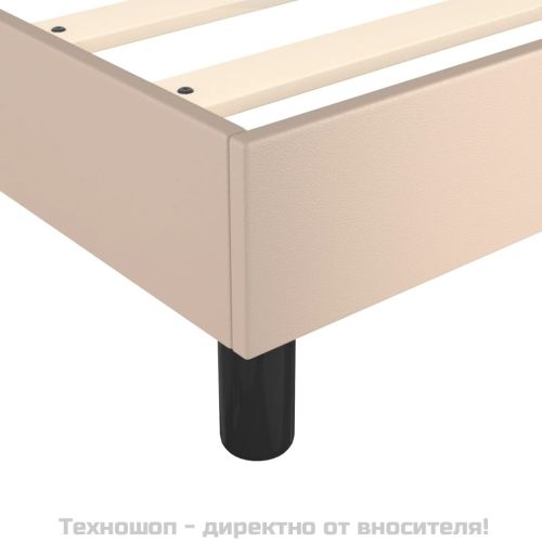 Рамка за легло с пружини, капучино, 80x200 см, изкуствена кожа
