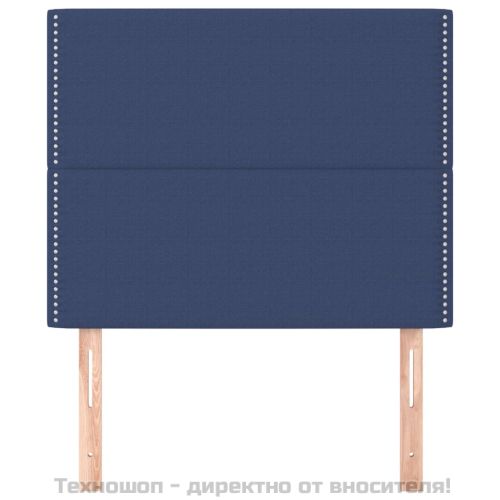 Табла за легло, синя, 100x5x118/128 см, плат