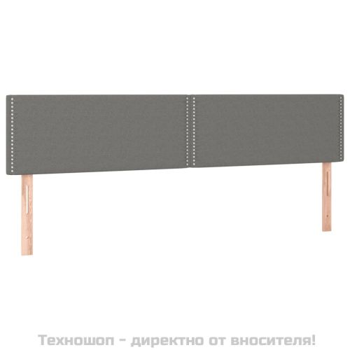 Боксспринг легло с матрак, тъмносиво, 200x200 см, плат