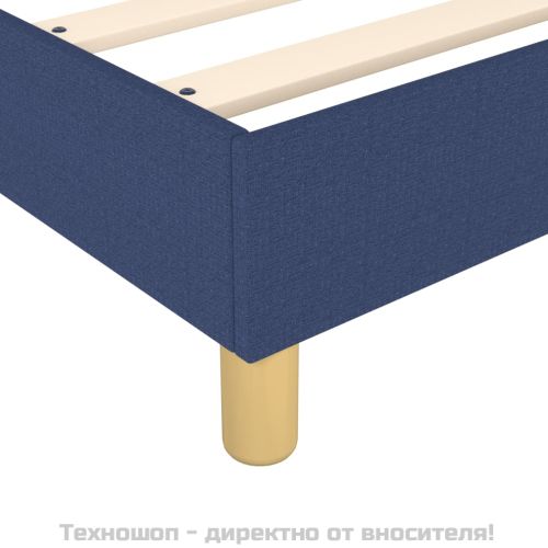 Боксспринг легло с матрак, синьо, 160x200 см, плат