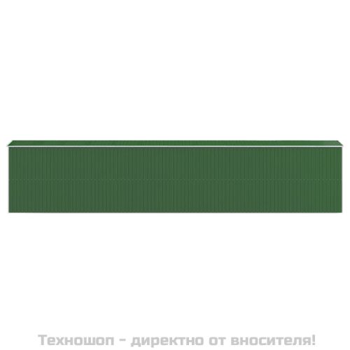 Градинска барака зелена 192x1021x223 см поцинкована стомана