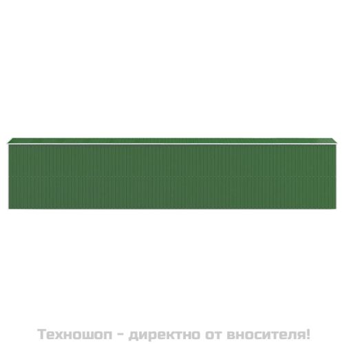 Градинска барака зелена 192x938x223 см поцинкована стомана