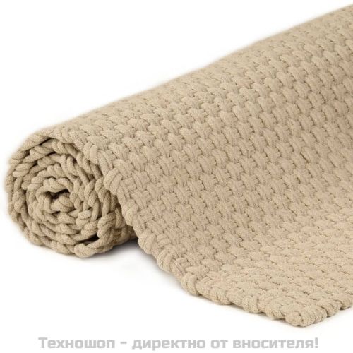 Килим правоъгълен естествен 160x230 см памук