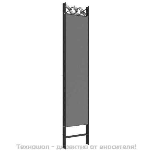 Параван за стая, 5 панела, антрацит, 200x200 cм, текстил