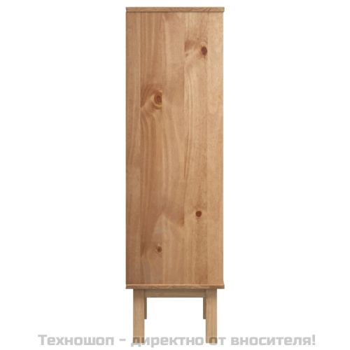 Шкаф за обувки OTTA с 3 чекмеджета, кафяво и сиво, бор масив