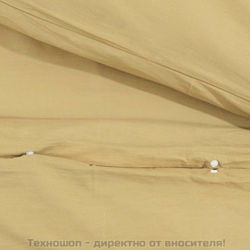 Комплект спално бельо, таупе, 135x200 см, олекотен микрофибър