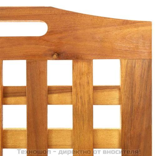 Параван за стая, 3 панела, 121,5x2x180 cм, акациево дърво масив