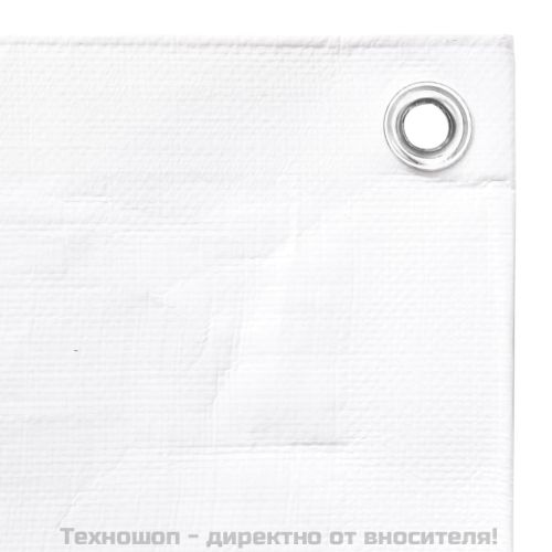 Брезент, 260 г/м², 3x4 м, бял, HDPE