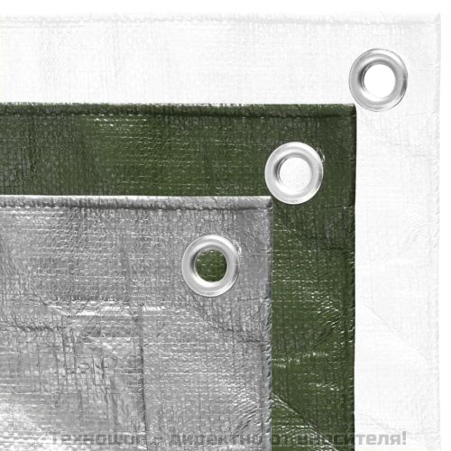 Брезент, 180 г/м², 6x10 м, сив, HDPE