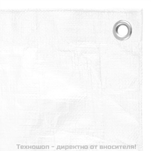 Брезент, 180 г/м², 3x4 м, бял, HDPE