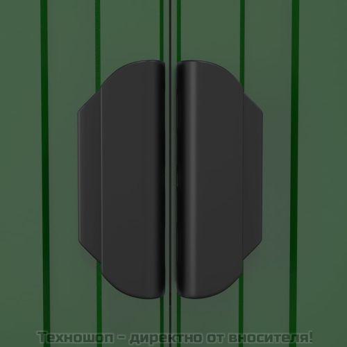 Градинска барака зелена 192x440x223 см поцинкована стомана