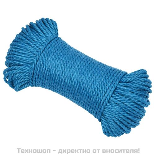 Работно въже синьо 8 мм 100 м полипропилен