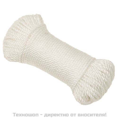 Работно въже бяло 6 мм 25 м полипропилен