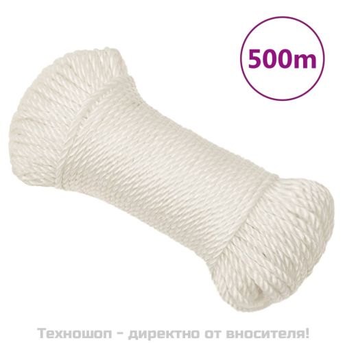 Работно въже бяло 3 мм 500 м полипропилен
