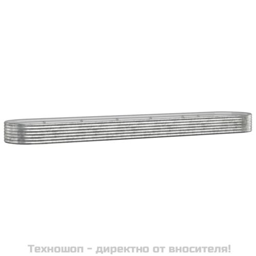 Градинска повдигната леха поцинкована стомана сребрист