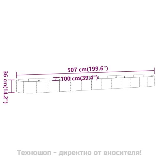Градинска повдигната леха поцинкована стомана сребрист