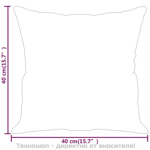 Декоративни възглавници, 2 бр, кремави, 40x40 см, кадифе