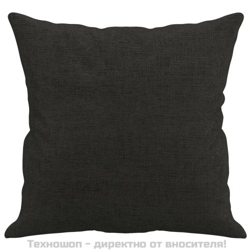 Декоративни възглавници, 2 бр, черни, 40x40 см, плат