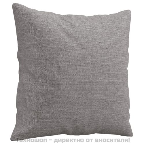 Декоративни възглавници, 2 бр, светлосиви, 40x40 см, плат