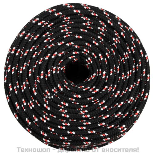 Въже за лодка черно 10 мм 100 м полипропилен