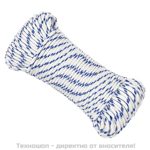 Въже за лодка бяло 3 мм 50 м полипропилен