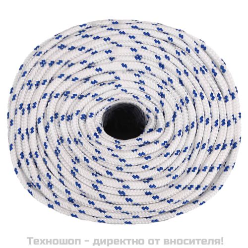 Въже за лодка бяло 6 мм 25 м полипропилен